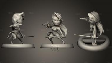 Mini Psylocke stl model for CNC